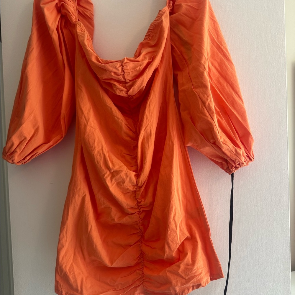 Orange Ruched Blouse - Picture 3 of 3